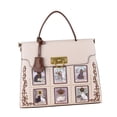 thumbnail image 3 of Bolso de mano grande con asa superior para mujer, bolso tipo cartera con correa para el hombro Blanco, 3 of 9