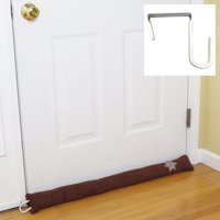 Evelots Door Draft Stopper-33 Inch-Free Over the Door Hook-Heat Stays In-Brown