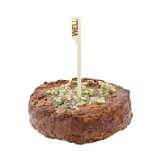 Natural Bamboo Paddle Skewer - Well Done Label - 4" - 1000 count box