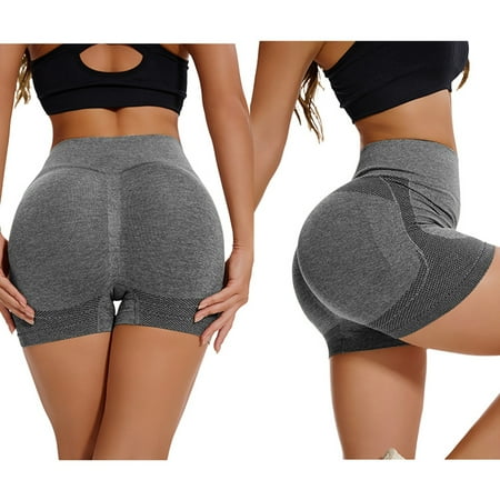 Xdegoge High Waisted Biker Shorts for Women Seamless Boyshorts Tummy Control Underwear Slimming Shapewear Shorts Panties Smooth Soft Shorts Under Skirt Shorts S Gray Leggings Para Mujer