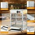 thumbnail image 5 of Aoile Commercial Food Warmer Display Case, 3-Tier Electric Countertop Pizza Pastry Warmer with LED Lighting & Temp Knob, 5 of 7