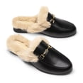 thumbnail image 5 of BURUDANI Women Buckle Backless Flats Mules Slip-On Dressy Casual Loafer Slides Comfort Shoes, 5 of 7