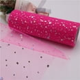 thumbnail image 3 of Gauzy Birthday Wedding Decoration Crafts 10 Yards 15cm Tulle Fabric Glitter Sequin Tulle Roll Organza Laser Gauze ROSE RED, 3 of 8
