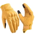 thumbnail image 1 of Guantes de Piel sibewora Amarillo con Pantalla Táctil para Motociclista Enduro para Hombre, 1 of 7