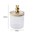 thumbnail image 2 of Soporte Para Almohadilla De Algodón Bonito soporte para almohadilla de algodón de conejo, organizador de almacenamiento de varilla de hisopo de algodón (transparente) Ndcxsfigh Libre de BPA, 2 of 6