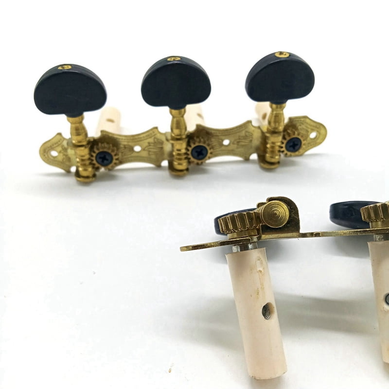 4X Left Right Classical Guitar String Tuning Pegs Machine Heads Tuners Keys 3L3R Professional Guitar Accessories,Black