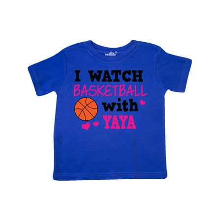 

Inktastic I Watch Basketball with Yaya Gift Toddler Toddler Girl T-Shirt