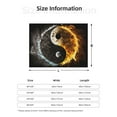 thumbnail image 5 of Uemuo Yin Yang Printed Throw Blanket for Couch, Fluffy Fuzzy Blankets for Bed, Sofa, Cozy Flannel Faux Fur Blanket-80"x60", 5 of 6