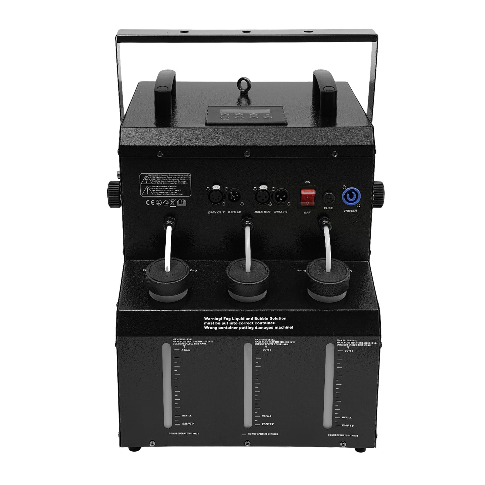 110V Smoke Fog Bubble Machine  LED Light Stage effect DJ Fogger Machine DMX Remote for Parties