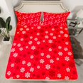 thumbnail image 2 of Homewish Winter Xmas Snowflake Full Size Sheets 4-Piece for Teens,Merry Christmas Breathable Bed Sheets,Polka Dots Lightweight Sheet Sets,Microfiber Bedroom Decor, 2 of 7
