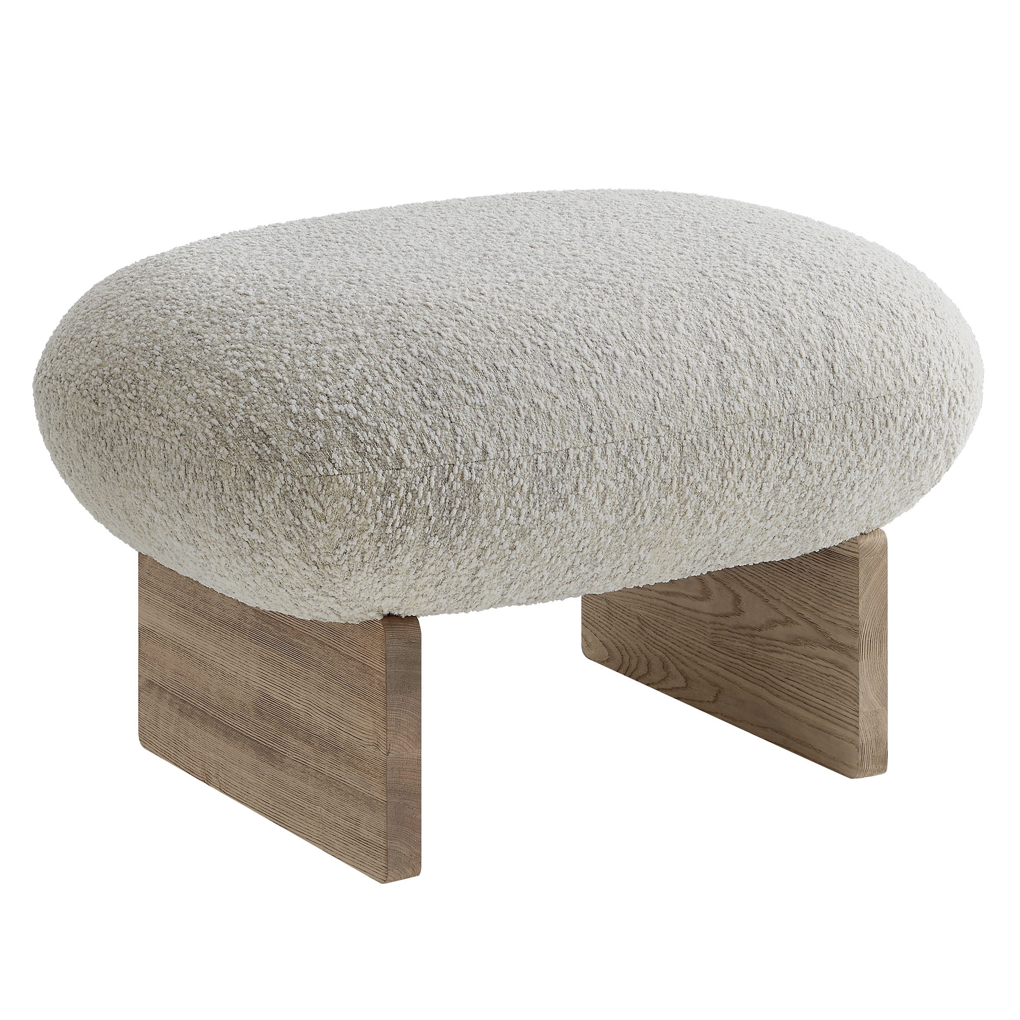 Accent Chair and Ottoman, Oak Brown, Fabric, Wood, Living Room Lounge Cafe Lobby Hospitality Restaurant, Modern Contemporary, HB37362