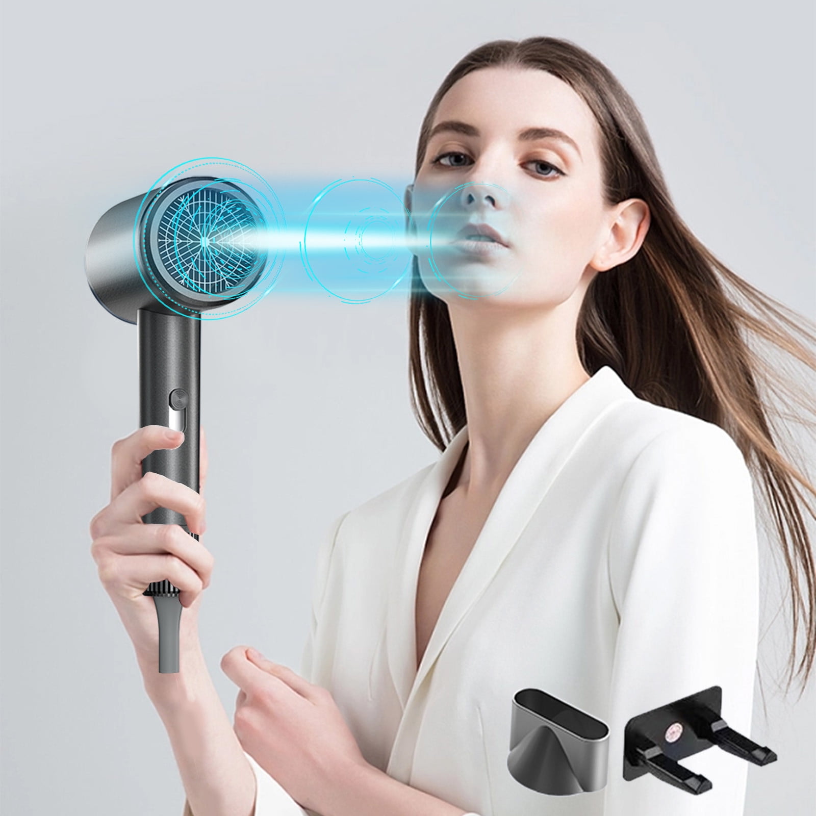 Dvkptbk Handheld Hairdryer Hair Dryer High-Power Hair Dryer Home Hair Dryer Hot Wind Comb Hair Salon Blowing Comb Home Appliances
