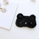 thumbnail image 5 of 2 uds lindo antifaz para dormir gato negro y perro blanco viñetas de animales estilo sensación de seda felpa cubierta para sombra de ojos Blinder, 5 of 5