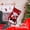 D, variant on Christmas Deer with Fence Cloth Stocking Gift Bag – Medium 38cm (15in) Burlap-Style Stocking with Deer & Fence Embroidery – Candy Gift Bag Decor