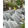 thumbnail image 3 of Unique Loom Outdoor Modern Collection Area Rug - Umbra (6' 1" x 9' Rectangle Black and White), 3 of 10