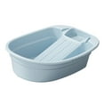 thumbnail image 3 of kowaku Washboard Basin,Cleaning Basin,Home,Multipurpose,Portable,Washtub Washboard Basin,Wash Tub with Washboard for Household,Pants , Blue, 3 of 9