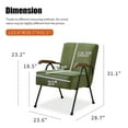 thumbnail image 2 of Tcbosik Modern Upholstered Armchair, Corduroy Fabric Accent Chair, Comfy Leisure Chair with Metal Legs, Single Sofa Chair for Living Room, Bedroom, Balcony, Easy Assembly, Green, 2 of 10