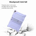 thumbnail image 2 of Dteck Case For iPad 8th (2020) / 7th Gen 10.2 (2019)/ iPad Air 3rd Gen 10.5 (2019)/ iPad Pro 10.5 (2017) Shockproof Silicone Anti Slip Kids Friendly Protective Hard PC Kickstand Cover, purple, 2 of 3