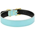 thumbnail image 2 of Basic Classic Padded Leather Pet Collars for Cats Puppy Small Medium Dogs - Blue, 2 of 3