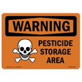 thumbnail image 1 of SignMission OS-WS-A-1218-L-12302 Panneau d'Avertissement OSHA 12 x 18 Po - Zone de Stockage de Pesticides, 1 of 1
