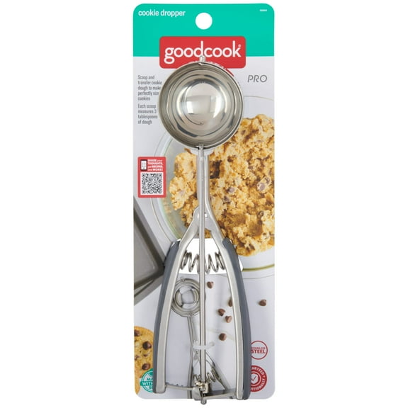GoodCook Pro Jumbo Cookie Dropper Stainless Steel Spring Action Release, 3tbsp