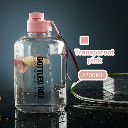 

Greyghost 1Pc Transparent Kettle Outdoor Fitness Exercise Water Bottle Transparent 2.2L A2