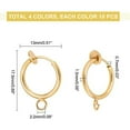 thumbnail image 4 of 40pcs Clip on Earring Converters 4 Colors Non-Pierced Earring Components Findings 0.5 Inch Brass Dangle Earring Clip with Easy Open Loop for Non-Pierced Ears DIY Earring Making, 4 of 6