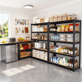 thumbnail image 7 of Heavy Duty Garage Shelving, 2400 lbs Capacity 5-Tier Metal Storage Shelves, Adjustable Shelving Unit, 28”W x 12”D x 60”H Narrow Garage Storage Rack, Boltless Easy Assembly, for Garage Basement Pantry, 7 of 7