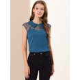 thumbnail image 2 of INSPIRE CHIC Blouse à Col à Manches Courtes pour Femmes Peter Pan, 2 of 6