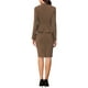 thumbnail image 3 of Conjuntos de trajes para mujeres INSPIRE CHIC, atuendos de negocios, blazer peplum sin cuello, falda lápiz formal, conjunto de 2 piezas, XS, marrón oscuro, 3 of 6