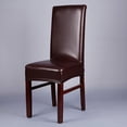 thumbnail image 2 of 2 uds., Funda protectora elástica, funda pa asiento de material cuero, decoración pa asiento de comedor Colco Cubierta de silla elástica extraíble, 2 of 8