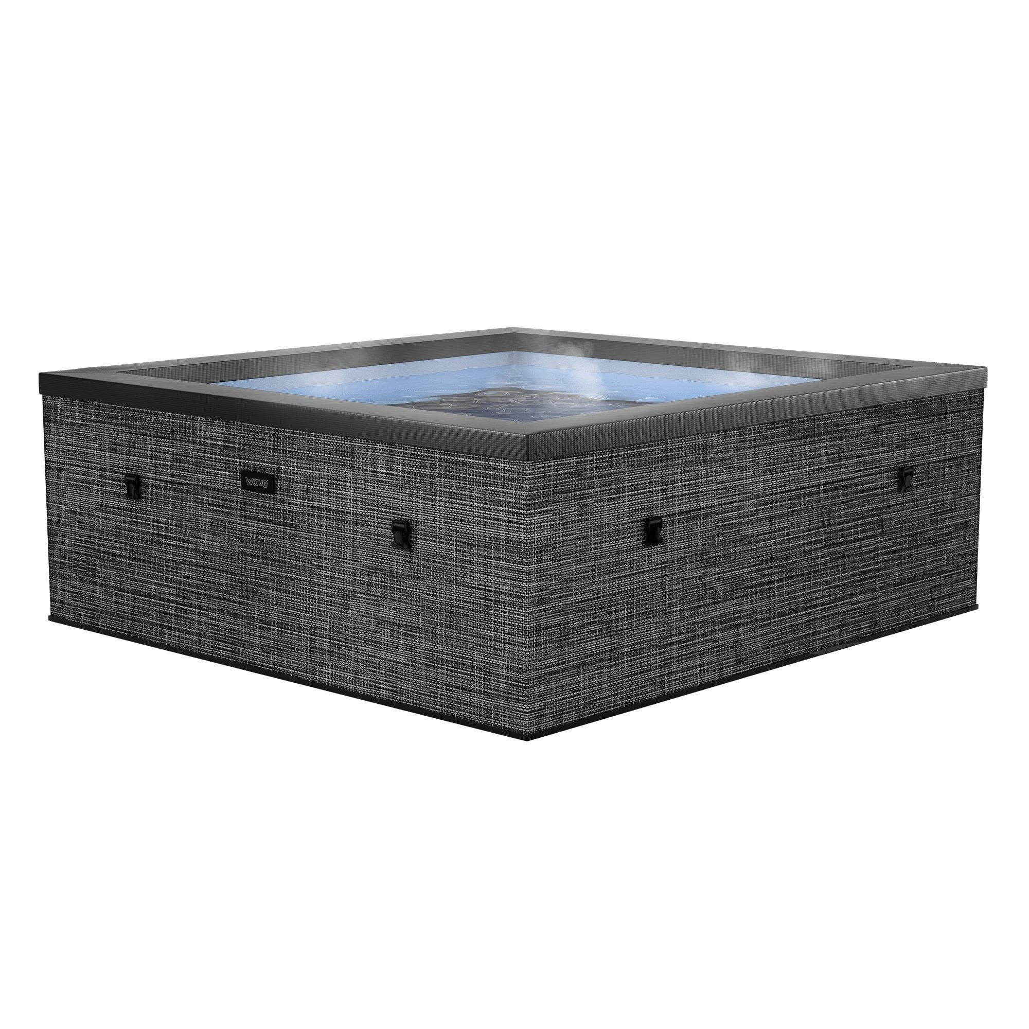 Wave GARDA, Hot Tub & Spa, Rigid Eco Foam Walls, All-in-One Integrated, 4 Person, Portable, Skin Changeable, Energy Efficient, Quiter, Square – FLINT RATTAN