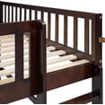 thumbnail image 3 of Full Size Low Loft Bed with Side Ladder,Slide and Full Length Guradlails,Wooden Full Bed Frames for Bedroom Dorm, 3 of 6
