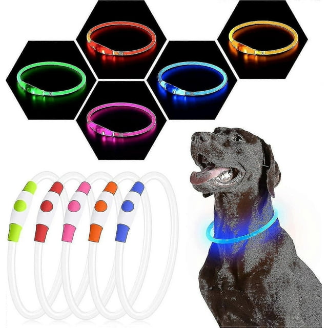 Usb Rechargeable Led Necklace Lighted Up Safety Bracelet Glowing Necklace Glow In The Dark Super Bright