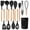 Black, variant on 12 Pieces Food Grade Silicone Kitchen Utensil Set Non Stick Cookware Friendly Cooking Spatula Soup Spoon Household Full Kitchen Tool Kit