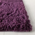 thumbnail image 4 of SAFAVIEH August Carlene Solid Plush Shag Area Rug, Purple, 5'3" x 5'3" Square - Modern Design, Purple, Non-Shedding & Easy Cleaning, Ultra Plush Thick Pile, Ideal for Living Room, Bedroom, 4 of 10