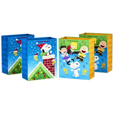 Hallmark Christmas Peanuts Wrapping Paper with Cut Lines on Reverse ...
