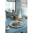 thumbnail image 3 of Round Charger Plates Set of 8, Chargers Plates for Table Setting, Wedding Decor, Receptions, Birthday, 14", Blue+Gold, 3 of 5