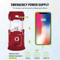 thumbnail image 2 of Lámpara de camping que funciona con energía solar, resistente al agua, con luminosidad regulable TOMSHOO Rojo, 2 of 7