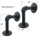 thumbnail image 2 of 1pc Industrial Retro Wall Mounted Iron Hanger Pipe Rack Clothes Rail, 2 of 3