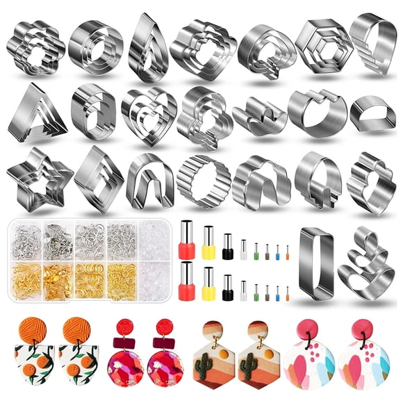 Polymer Clay Cutters for Earrings Making Stainless Steel Cutter mold Handmade Pottery Diy Ceramic Craft Designer Jewelry Supplies