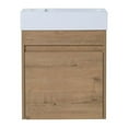 thumbnail image 2 of 18'' Floating Wall-Mounted Bathroom Vanity with White Resin Sink & Soft-Close Cabinet Door, 2 of 9