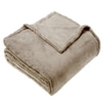thumbnail image 2 of Regal Living Warm & Cozy Plush Velvet Blanket, Tan, 66 x 90, 2 of 9