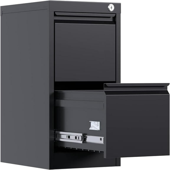 Ataucjin File Cabinet with 2-Drawer Lock,Vertical Metal Filing Cabinet for Letter/Legal Size Documents,Heavy Duty File Storage for Home Office,Requires Assembly