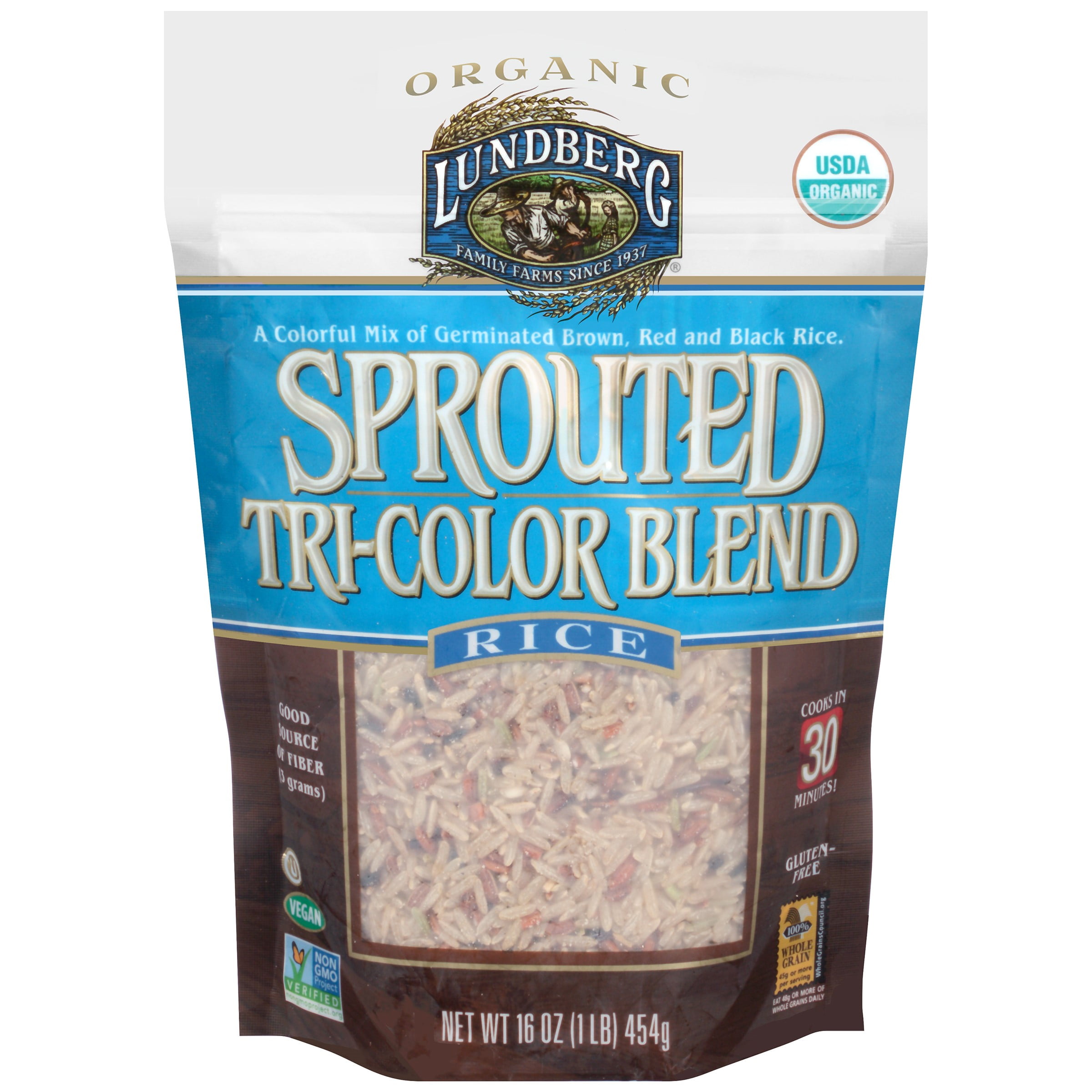 Lundberg Organic Sprouted TriColor Rice Blend 16 oz