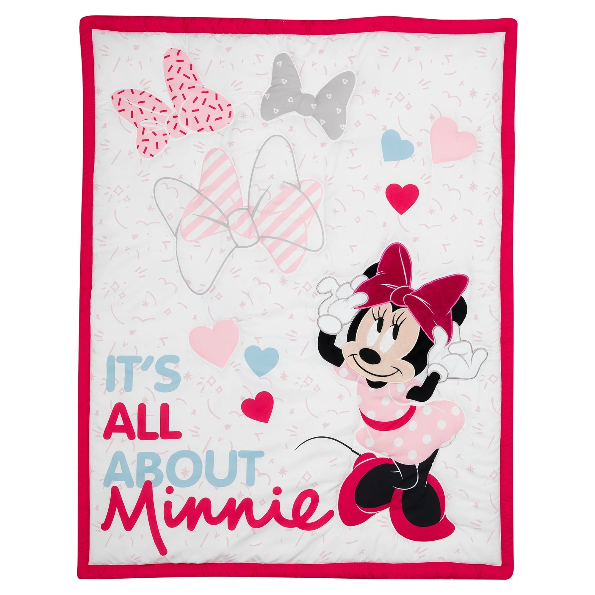Free Shipping Lambs Ivy Disney Baby Minnie Mouse Love 3 Piece Pink Nursery Crib Bedding Set Walmart
