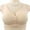 Beige, variant on Womens Bralettes wireless bras Women's Front Open Button Top Up Comfortable Plus Size Gathered Anti Drop Bra Bras For Women No Underwire Plus Size Bras Comfortable Bras Black XXL