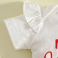 thumbnail image 4 of KPOPLK 3 Piece Set Infant Baby Girl Summer Clothes Romper Ribbed Button Front Bodysuit Skirt Bloomers Cotton Headband(0-3 Months,Watermelon Red), 4 of 6