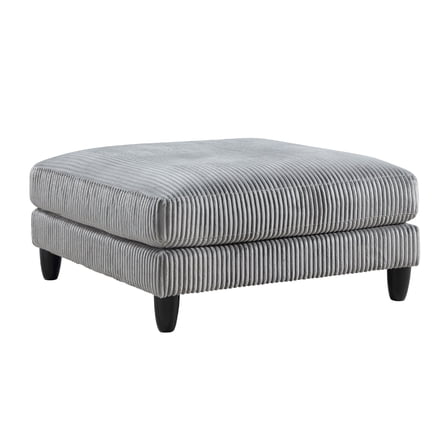 Mear Modular Ottoman w Black Solid Wood Legs- Gray Corduroy 40 Inch