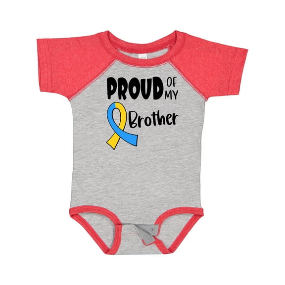 Inktastic Proud of My Brother Down Syndrome Awareness Boys or Girls Baby Bodysuit